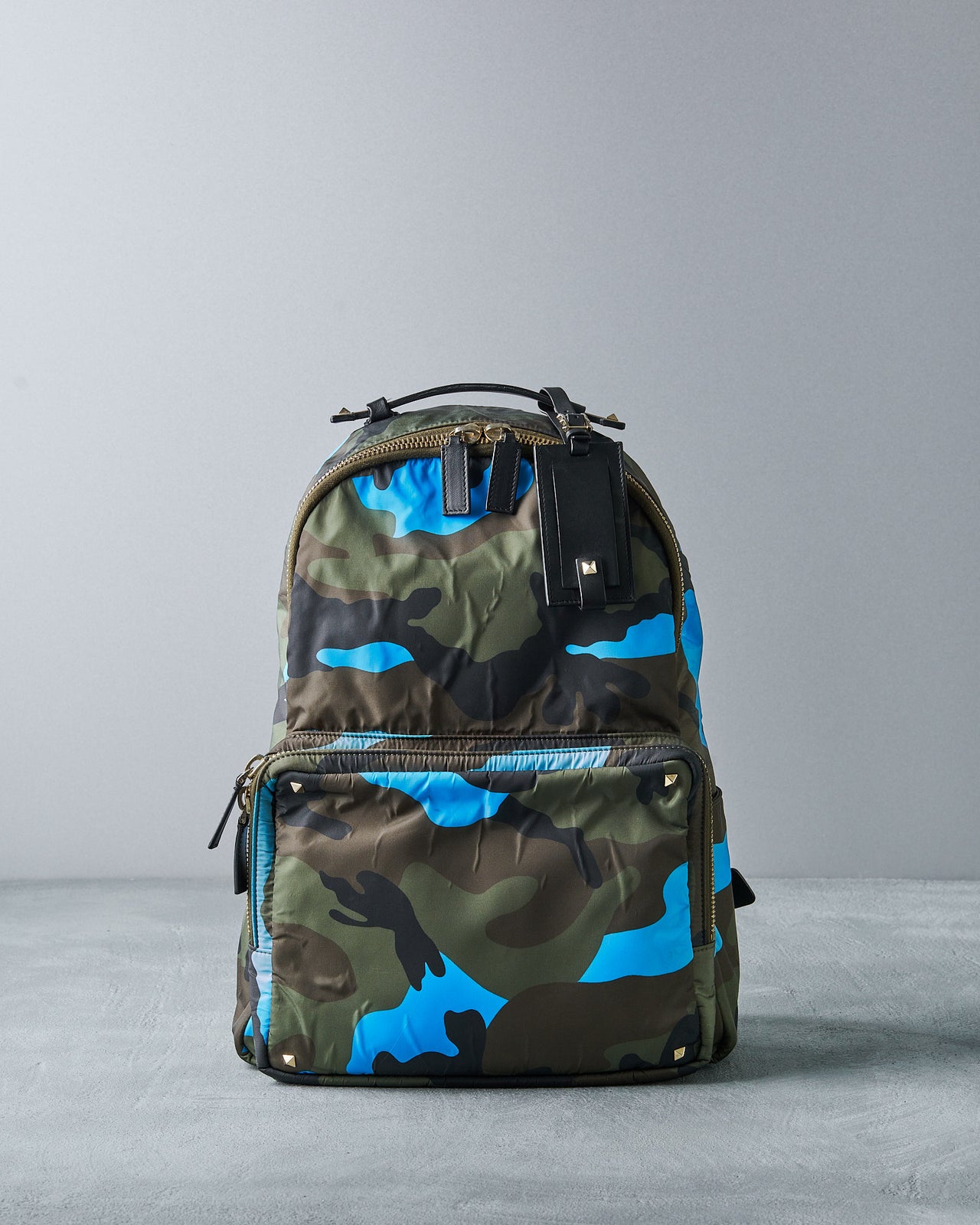 Valentino Rockstud camouflage backpack