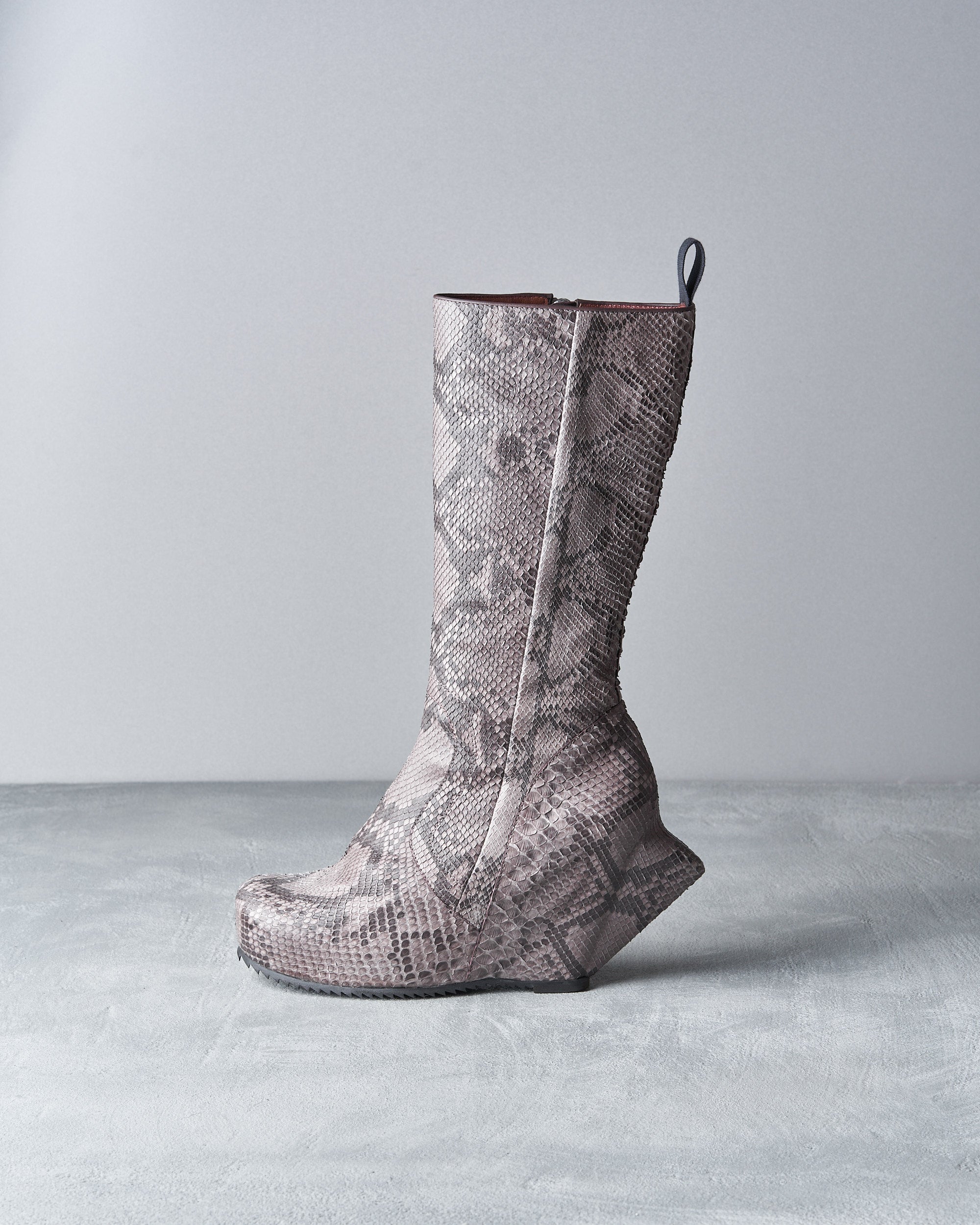 Rick Owens Gleam FW 2010 Python wedge boot KOT J