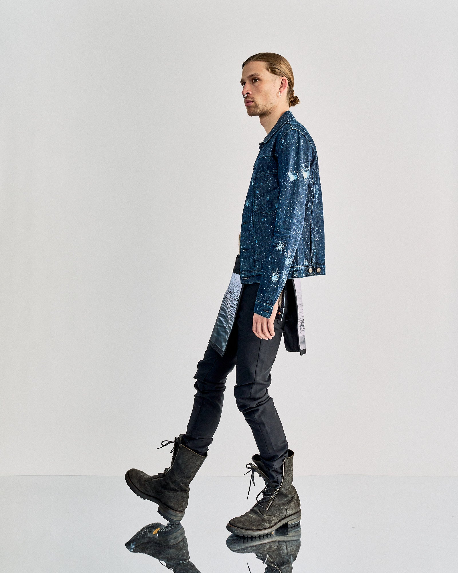 Raf Simons SS 2010 Sterling Ruby denim splatter jacket no. 225/500 - KOT-J