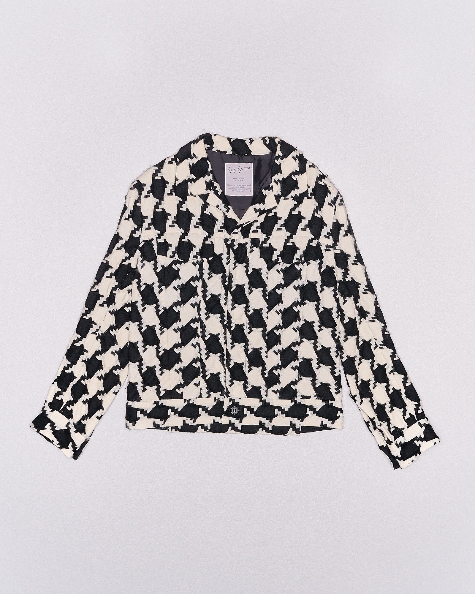 Yohji Yamamoto AW 2003 Houndstooth wool worker jacket - KOT-J