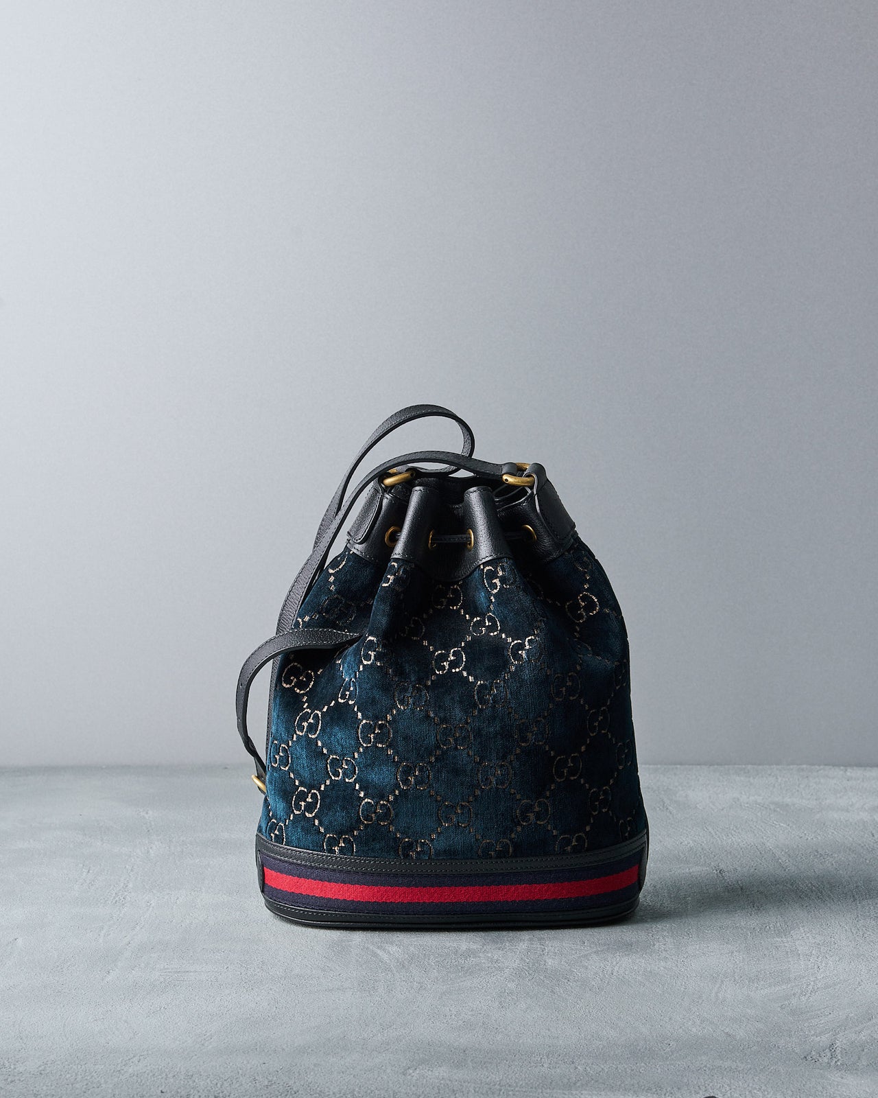 Gucci Ophidia Velvet Bucket Bag