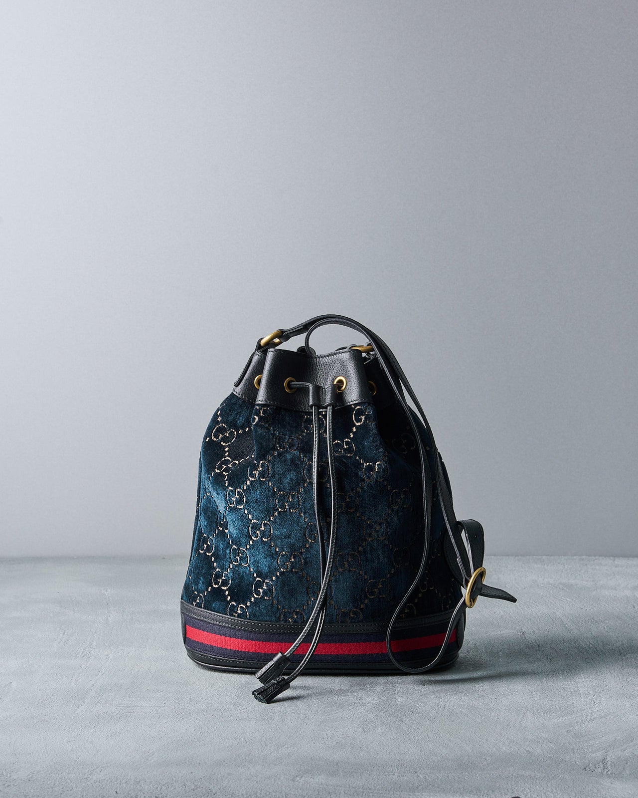 Gucci Ophidia Velvet Bucket Bag