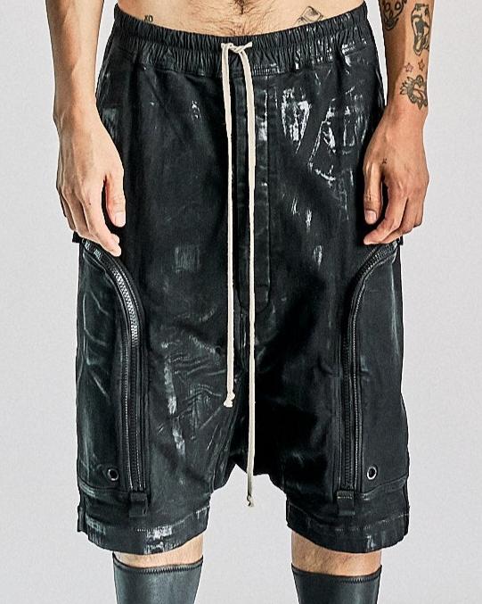 Rick Owens DRKSHDW FW 2022 Gethsemane Bauhaus denim pod shorts