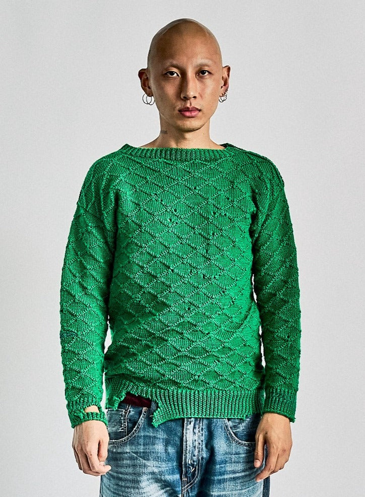 Maison Margiela SS 2022 Artisanal distressed knit sweater