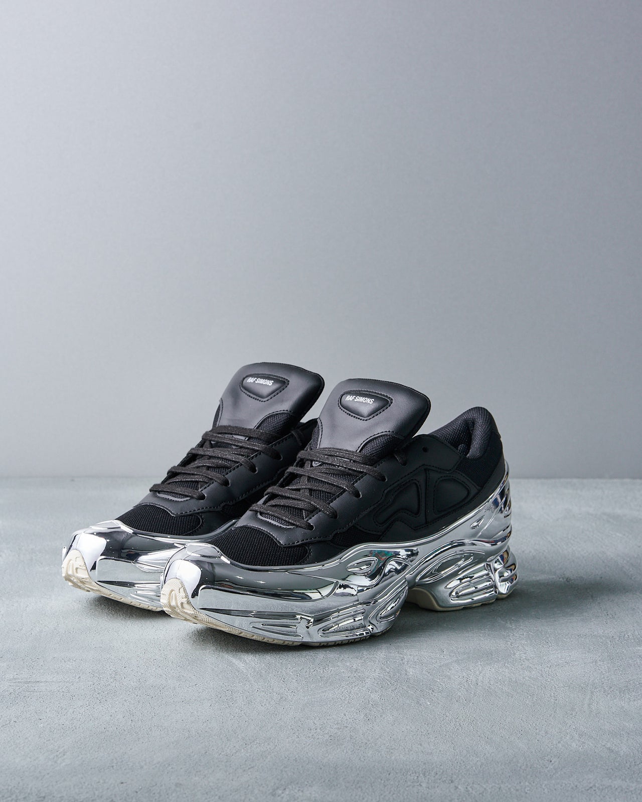 Adidas x Raf Simons 2019 Ozweego mirrored chrome sneaker