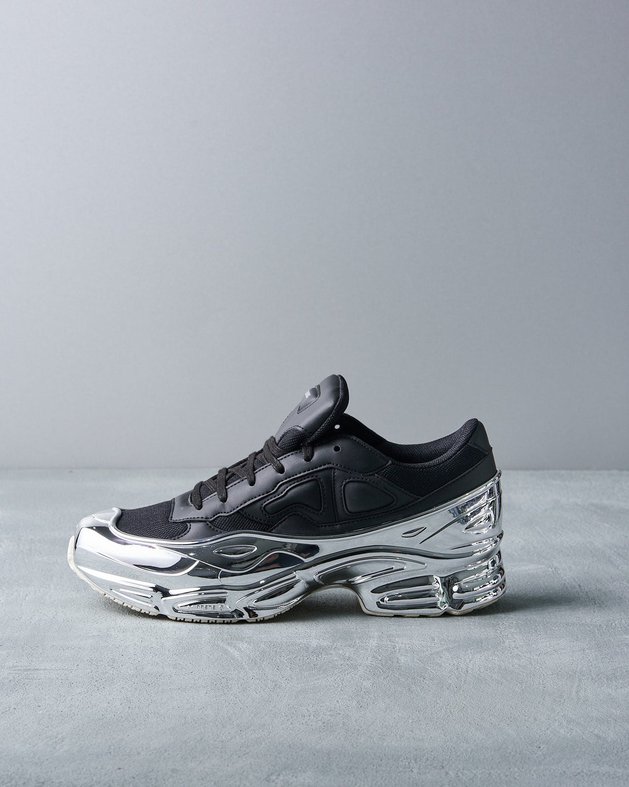 Adidas x Raf Simons 2019 Ozweego mirrored chrome sneaker