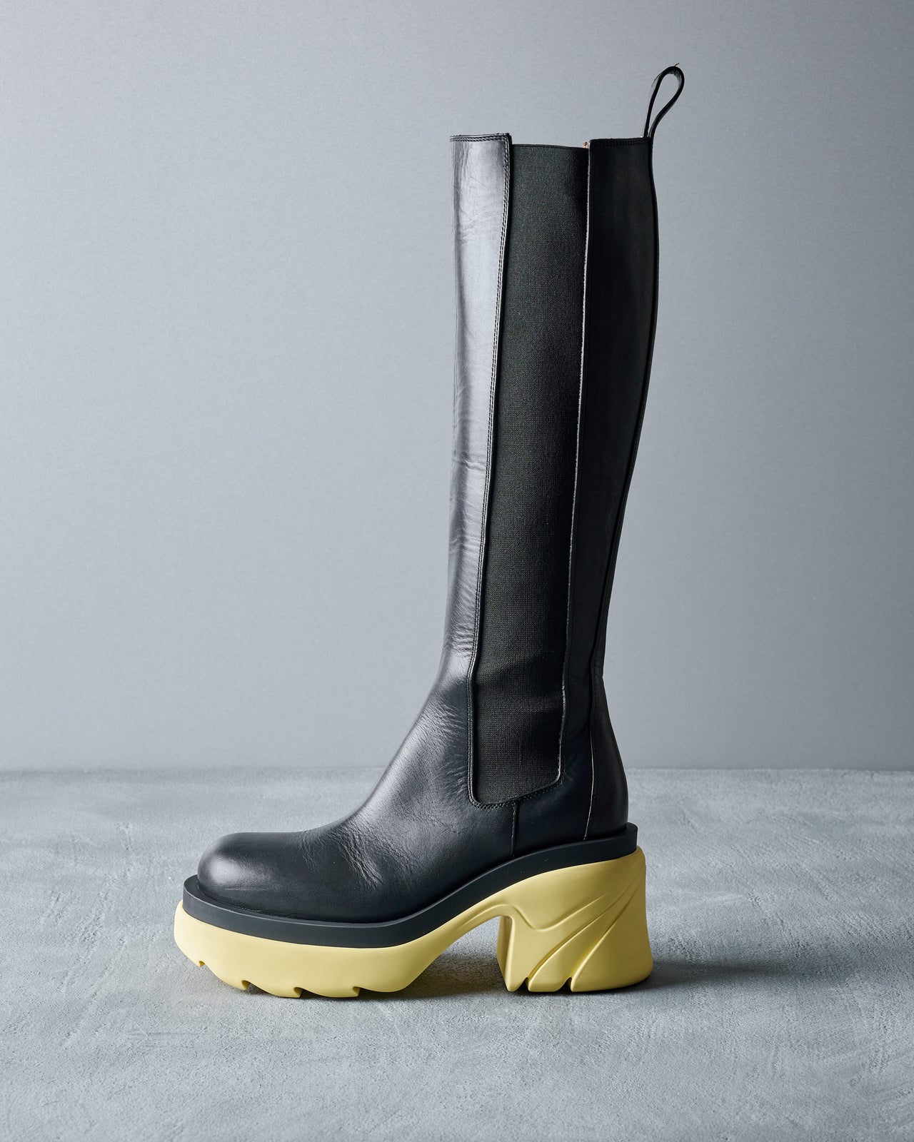 Bottega Veneta Knee high lemonade flash chelsea boot