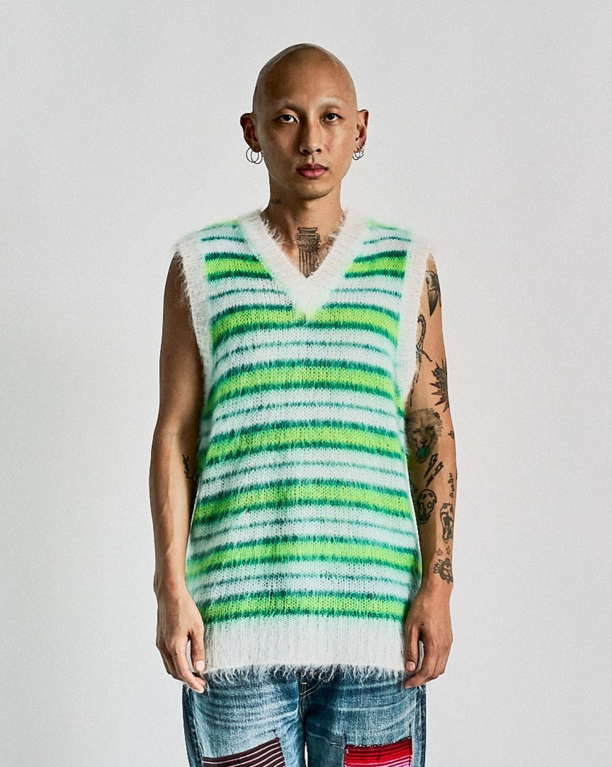 Marni Striped mohair vest (SSENSE exclusive)