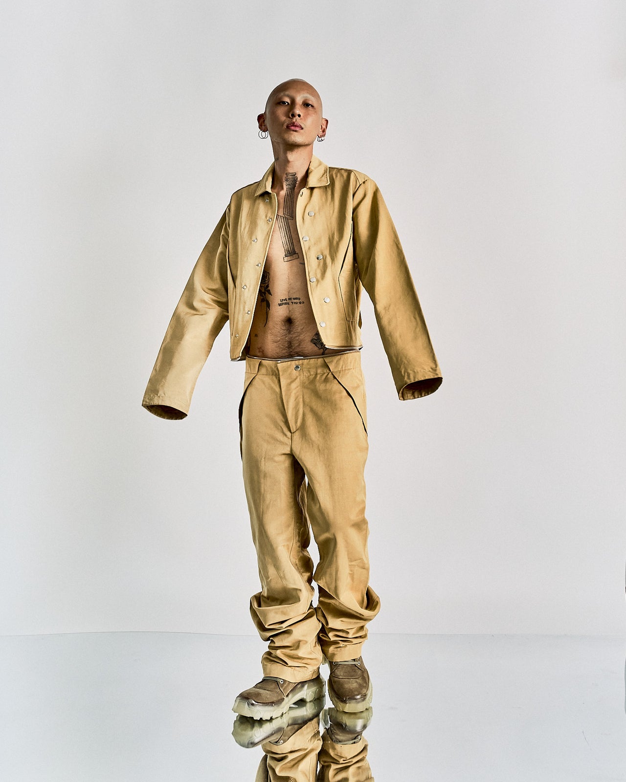 Kiko Kostadinov SS 2019 x Mackintosh 0004 two-piece boiler suit