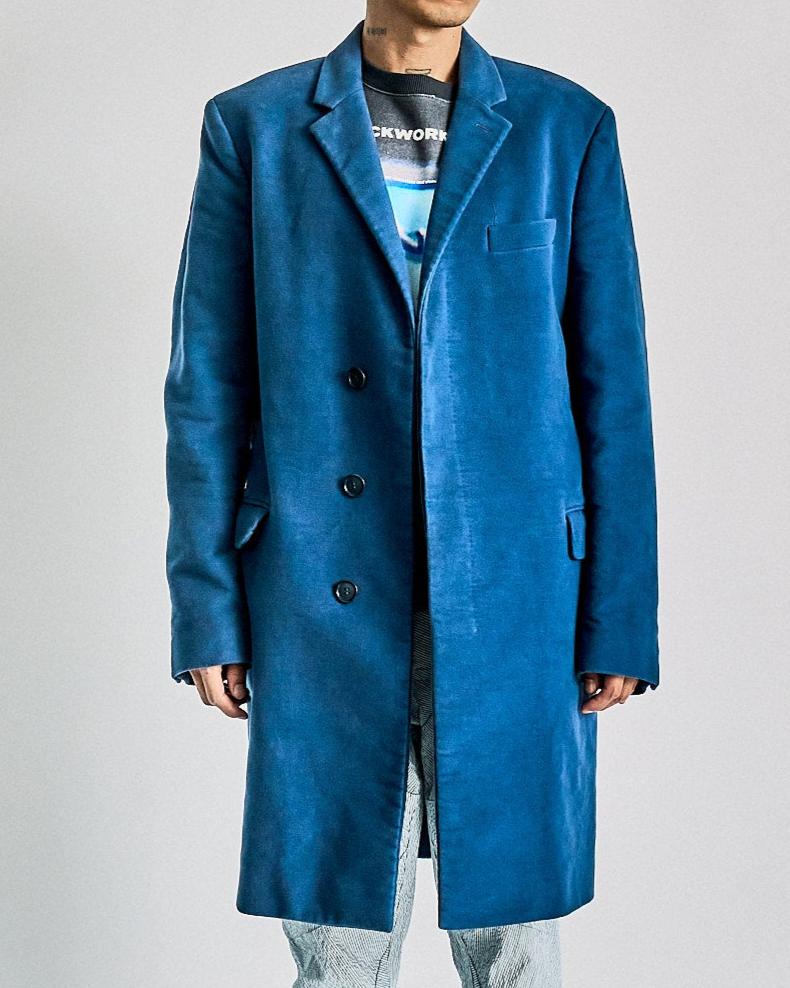 Helmut Lang SS 2005 Cotton Canvas Chesterfield Coat