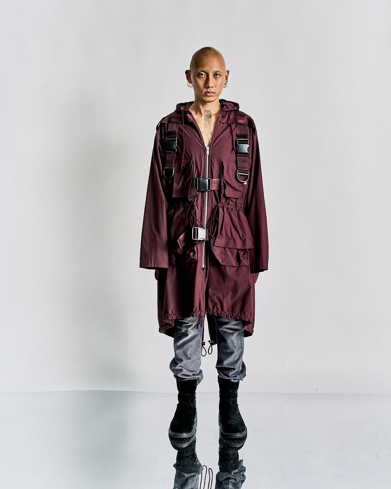 Undercover SS 2019 Look 36 Shadow Hoppers Backpack Parka Jacket