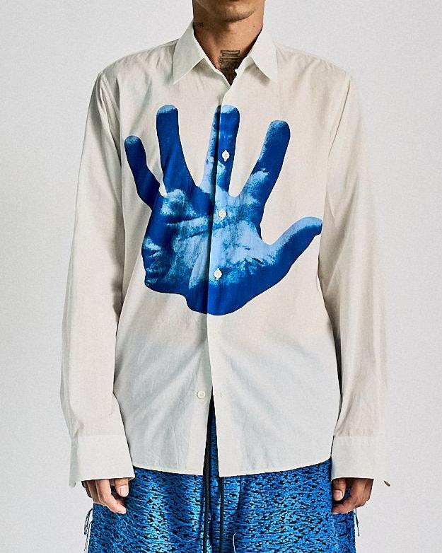 Dries Van Noten SS 2019 x Verner Panton hand graphic shirt