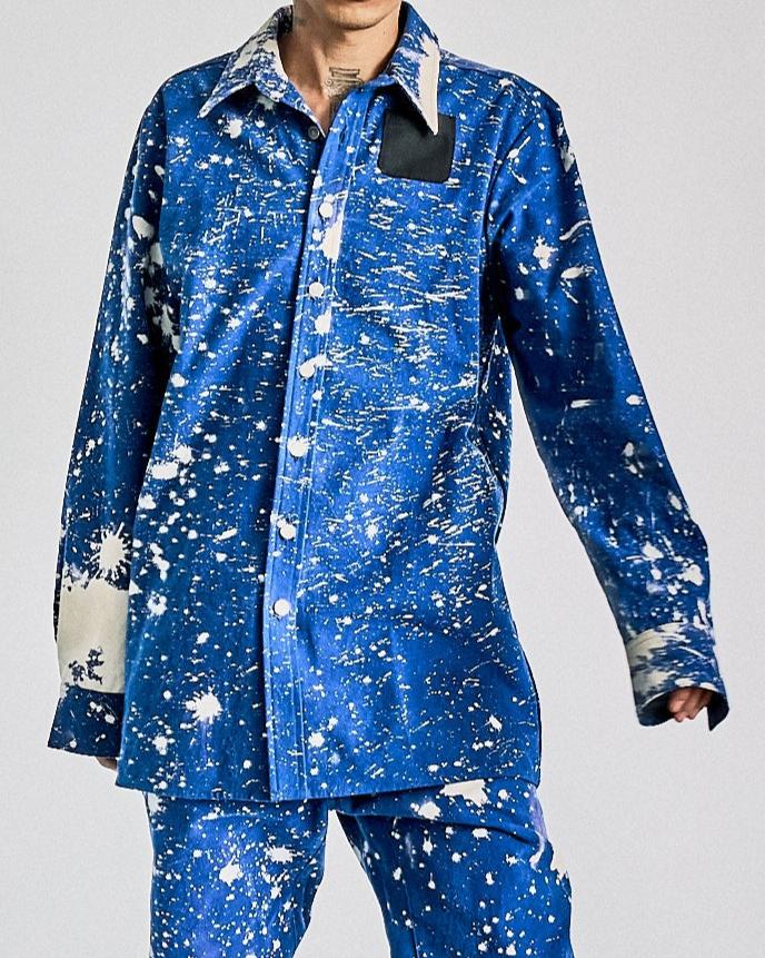 Raf Simons AW 2014 Sterling Ruby Splatter denim shirt