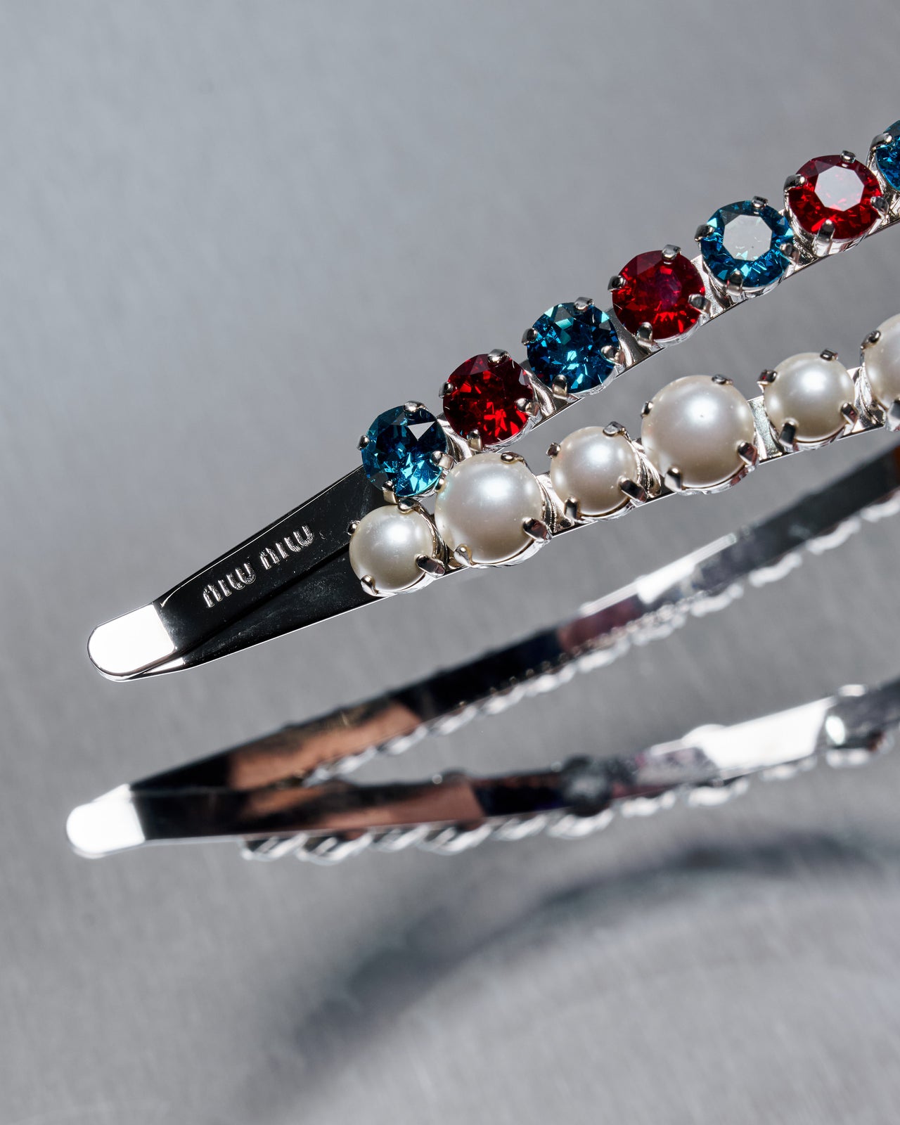 Miu Miu Pearl and Crystal double headband