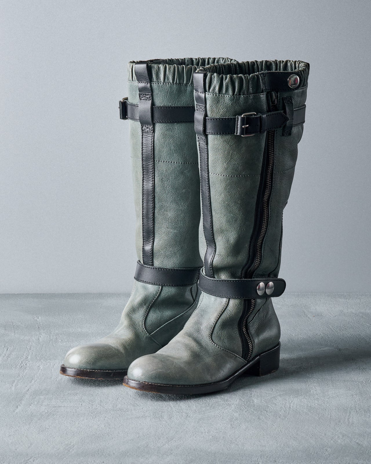 Balenciaga AW 2004 Knee high sherling riding boot