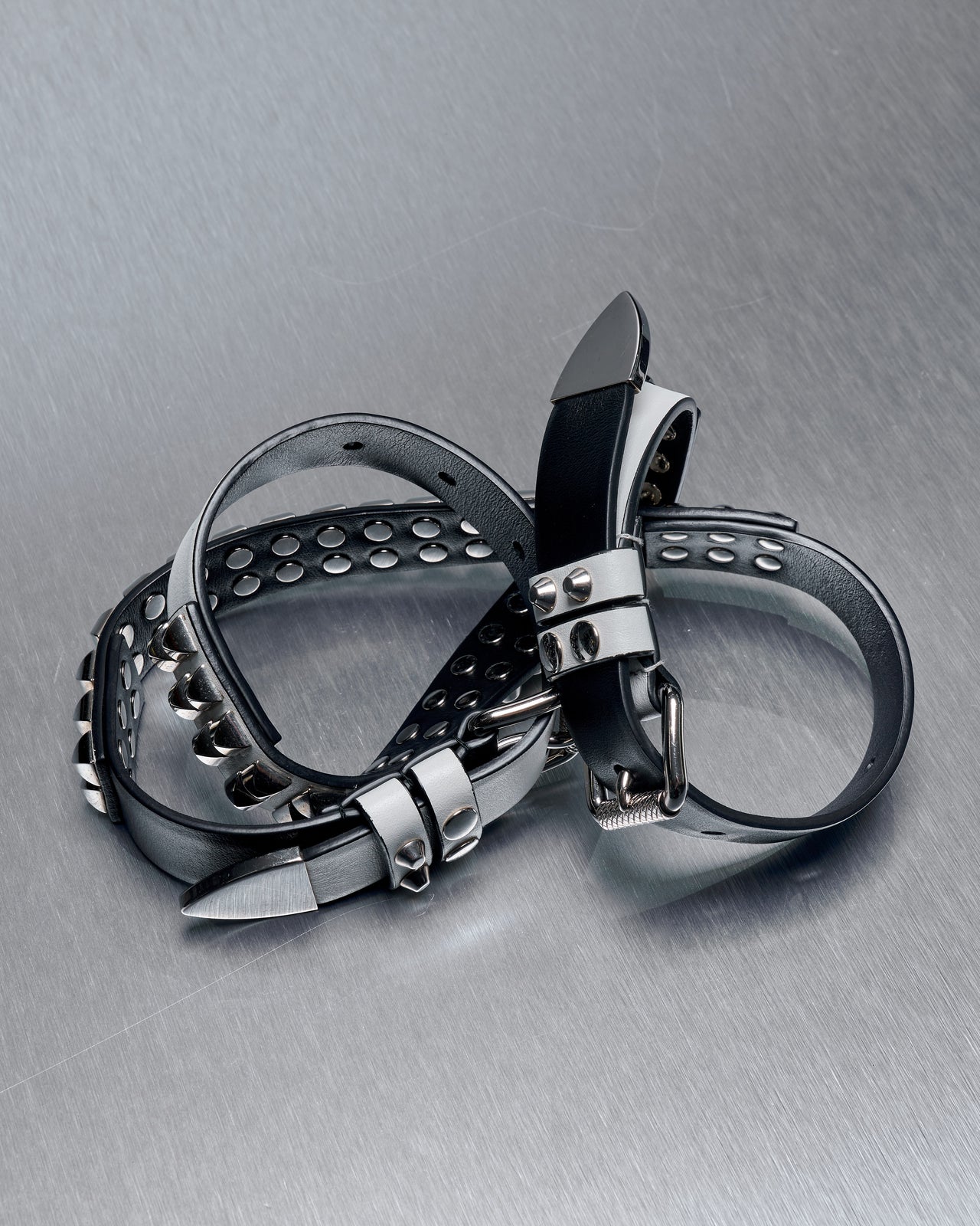 Prada Studded leather double-belt