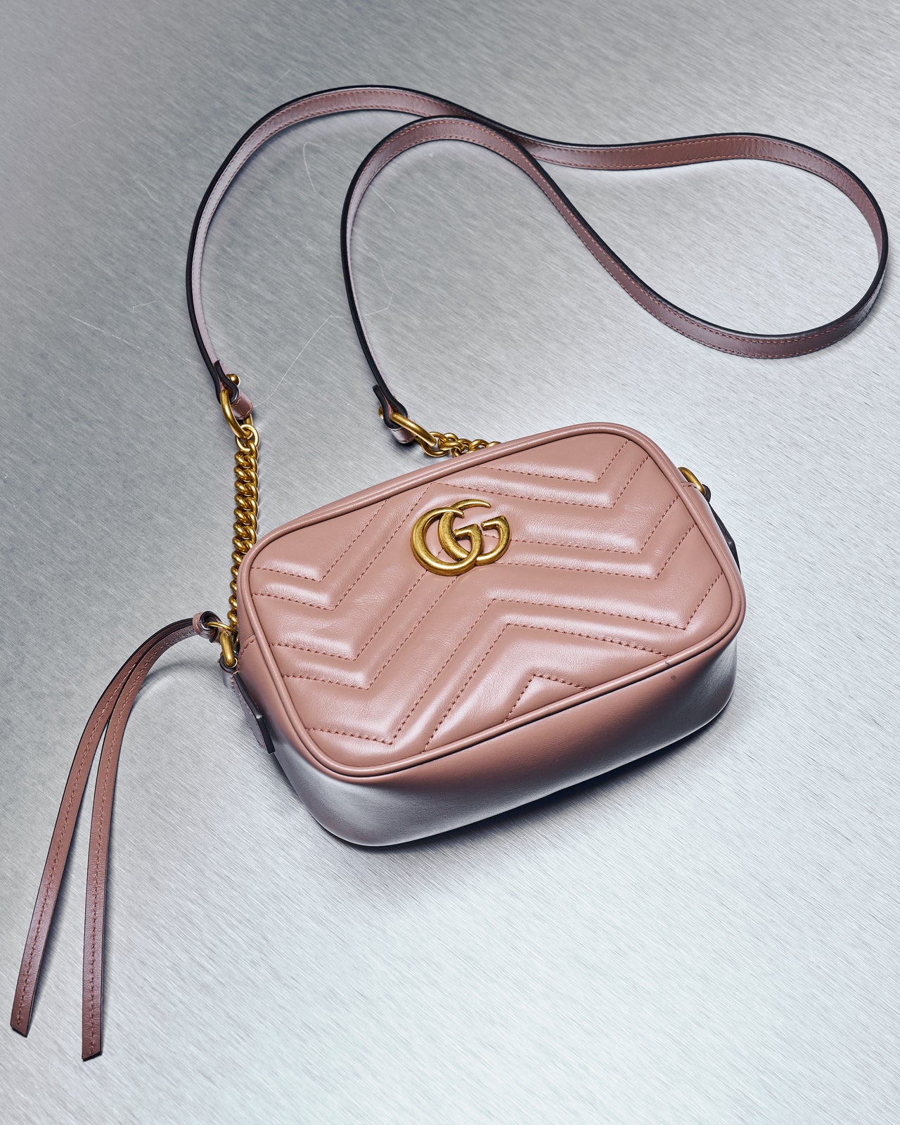 Gucci Calfskin Matelasse Marmont Mini