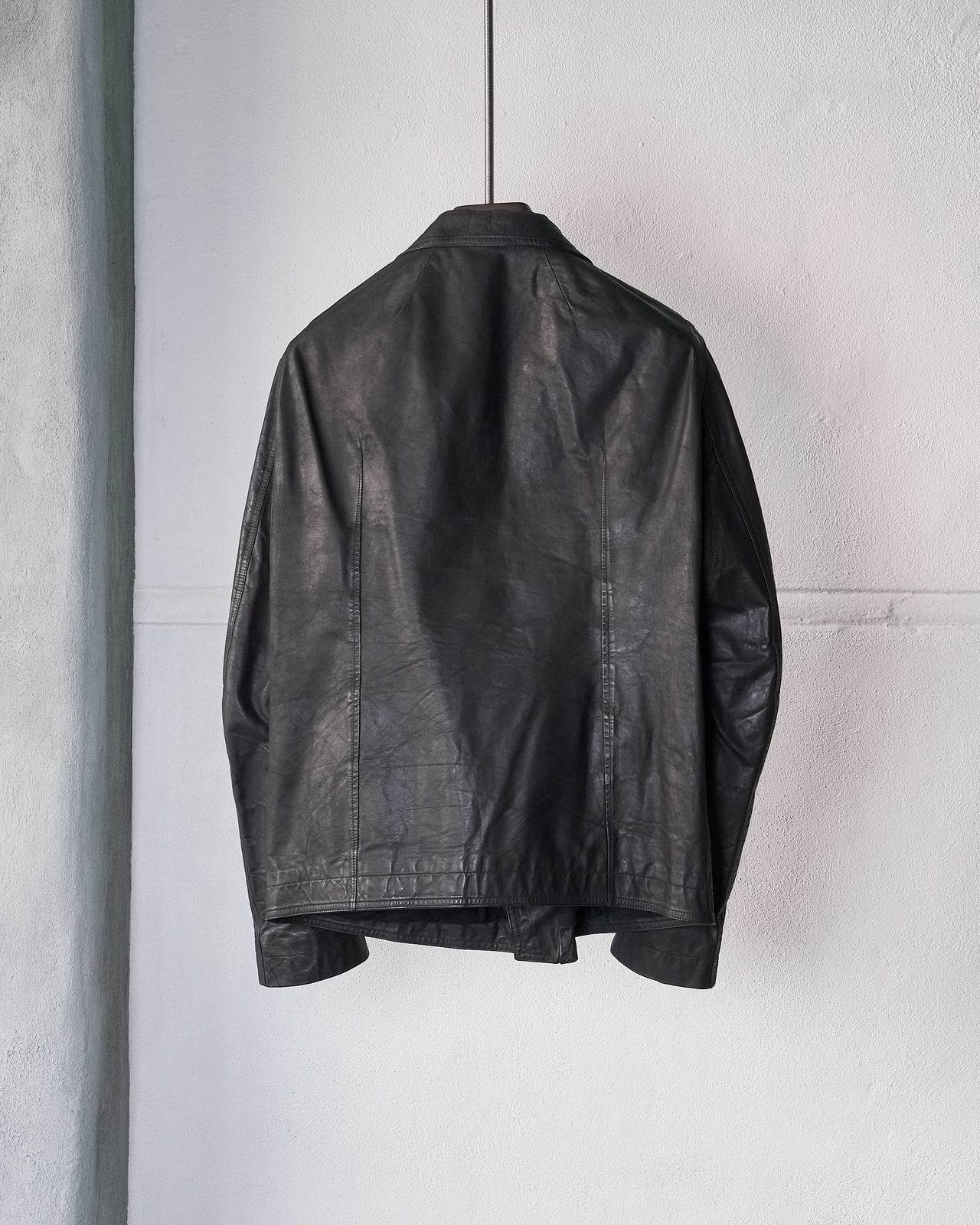 SS 2016 Cyclops zip stooges calf leather jacket