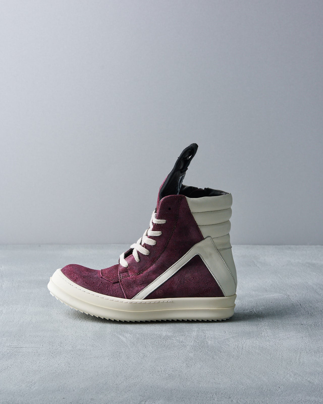 Rick Owens FW 2014 Oxblood suede Geobaskets