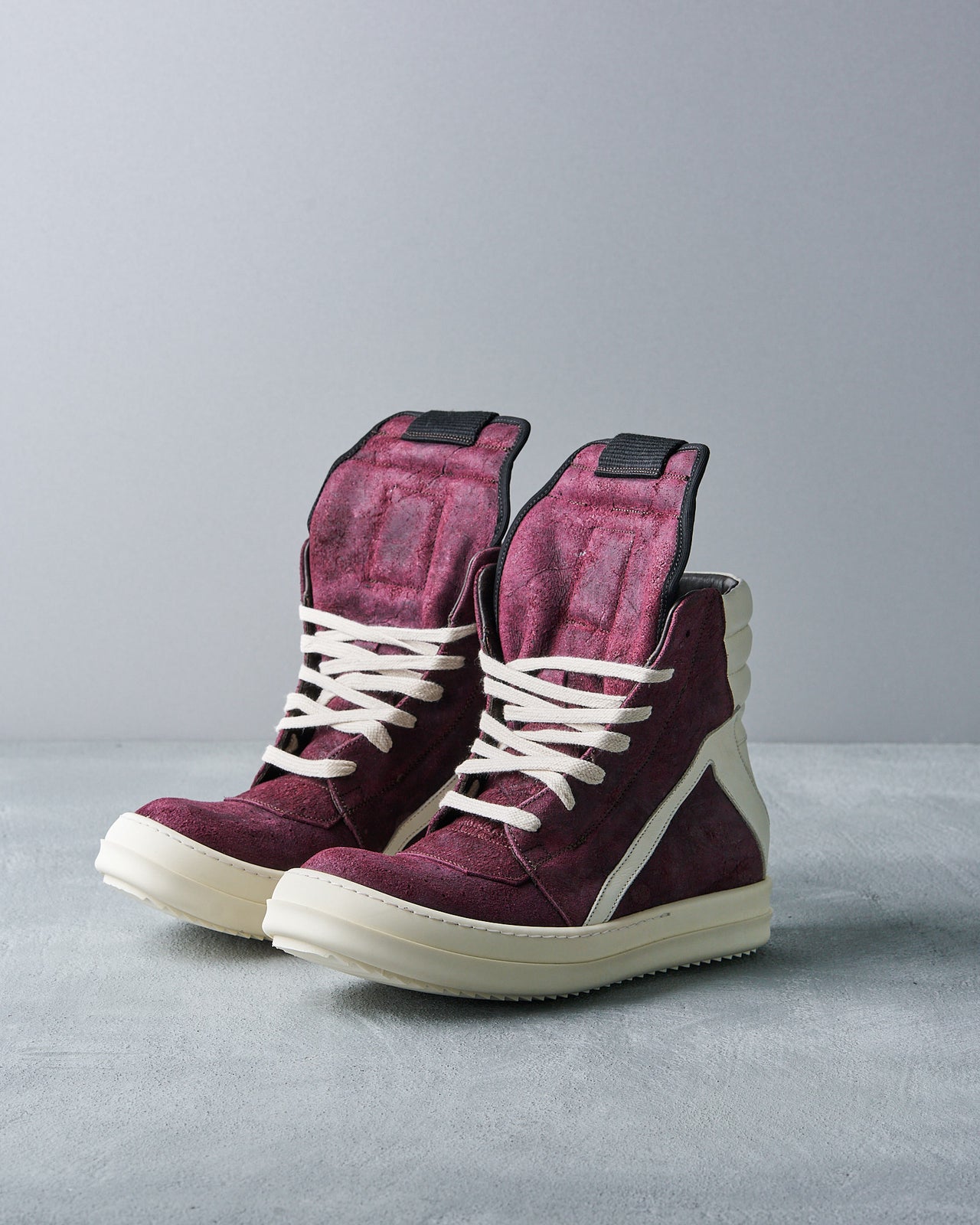 Rick Owens FW 2014 Oxblood suede Geobaskets