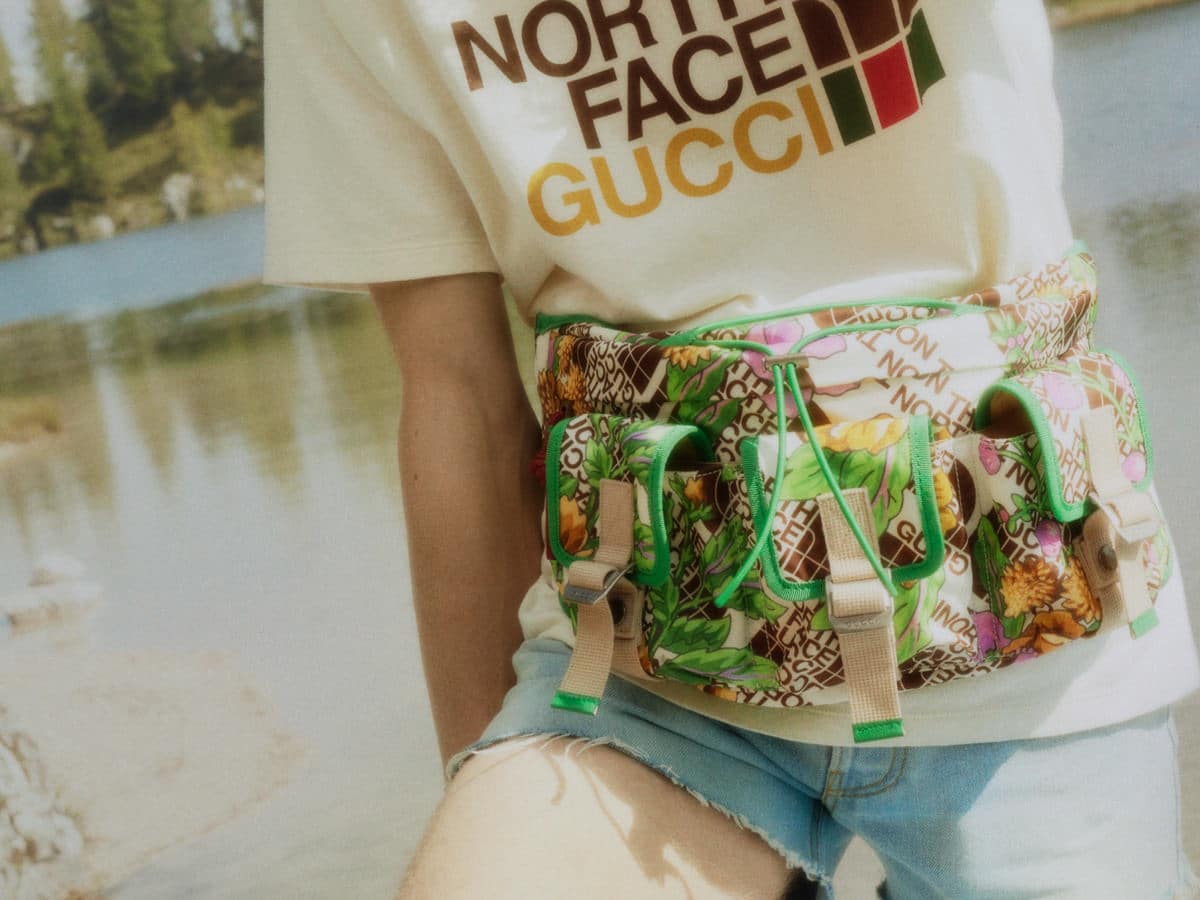 Gucci x The North Face floral motif belt bag