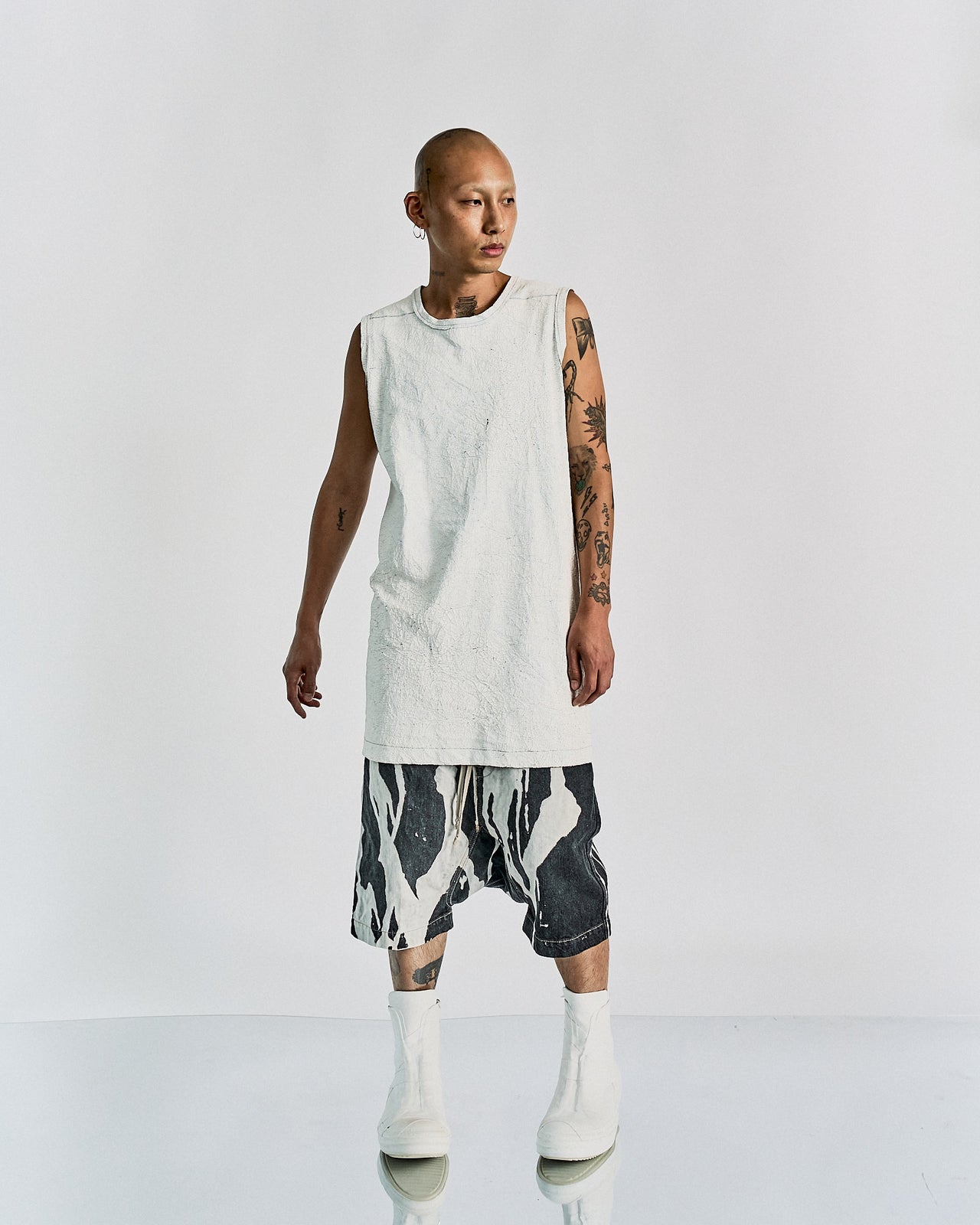 Rick Owens DRKSHDW AW 2012 Cracked Paint Tank