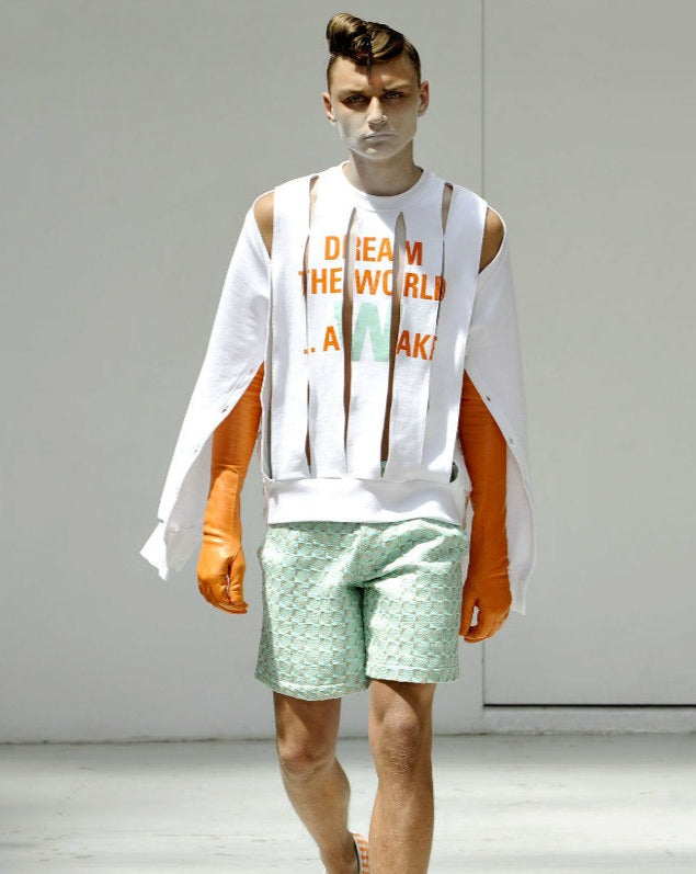 Walter Van Beirendonck SS 2012 'Dream The World Awake' Slashed Sweatshirt